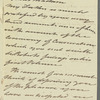 Alfred Turner to Jane Porter, autograph letter signed