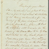 Sir Charles Throckmorton to Jane Porter, autograph letter signed