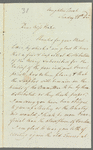 Sir Charles Throckmorton to Jane Porter, autograph letter signed