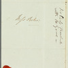 Sir Charles Throckmorton to Jane Porter, autograph letter signed