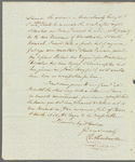 Sir Charles Throckmorton to Jane Porter, autograph letter signed