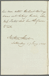 Harriot Mellon, Duchess of St. Albans to Jane Porter, autograph letter third person