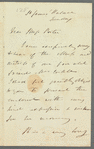 Lady Mary Fox to Jane Porter, autograph letter signed