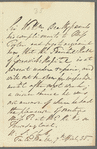 William Beatty to Jane Porter, autograph letter third person