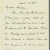 Sir Peter Laurie to Jane Porter, autograph letter signed