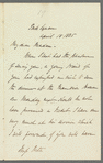 Sir Peter Laurie to Jane Porter, autograph letter signed