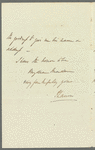 Sir Peter Laurie to Jane Porter, autograph letter signed