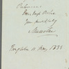 George FitzClarence, Lord Munster to Jane Porter, autograph letter signed