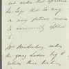 John MacPherson Brackenbury to Jane Porter, autograph letter third person