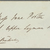 John MacPherson Brackenbury to Jane Porter, autograph letter third person