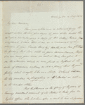 Charles Richard Vaughan to Jane Porter, autograph letter signed