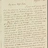John Ranking to Jane Porter, autograph letter signed