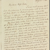 John Ranking to Jane Porter, autograph letter signed