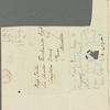 John Ranking to Jane Porter, autograph letter signed