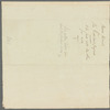 P. to unidentified recipient, autograph letter signed (incomplete)