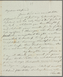 Charles William Doyle to Jane Porter, autograph letter signed