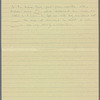 William Hannah to Jane Porter, autograph letter signed