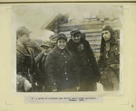 A group of soldiers near Wilno, and a woman partisant. January 1944.