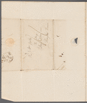 Jos. Palmer to Mrs. Porter, autograph letter signed