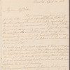 Eliza Cooper Vanderhorst to Jane Porter, autograph letter signed
