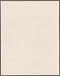 Joseph Fox to Miss Porter, autograph letter signed