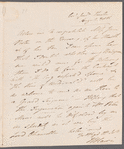 Thomas Harris to Jane Porter, autograph letter signed