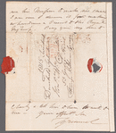 John Delavel Carpenter, Lord Tyrconnel to Elizabeth Carpenter, autograph letter signed
