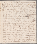 Jane Porter to "My dear sir!," autograph letter (draft; incomplete)