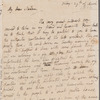 Anne Plumptre to Miss Porter, autograph letter signed