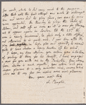 Anne Plumptre to Miss Porter, autograph letter signed