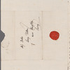 Anne Plumptre to Miss Porter, autograph letter signed