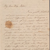 Martin Archer Shee to Miss Porter, autograph letter signed