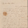 Martin Archer Shee to Miss Porter, autograph letter signed