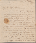 Martin Archer Shee to Miss Porter, autograph letter signed