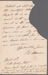 Sarah Elizabeth Utterson to Miss Porter, autograph letter signed