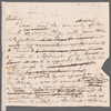 Jane Porter to Mary Kean, autograph letter (draft)