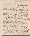 Jane Porter to Mary Kean, autograph letter signed (copy)