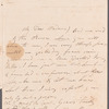 Mary Kean to Jane Porter, autograph letter signed