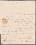 Mary Kean to Jane Porter, autograph letter signed