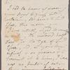 Jane Porter to William Frederick, Duke of Gloucester, autograph letter (copy)