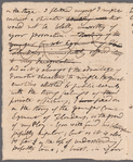 Jane Porter to Edmund Kean, autograph letter (draft)