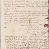 Richard Raikes to Jane Porter, autograph letter signed