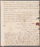Richard Raikes to Jane Porter, autograph letter signed