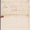 Charles James to Miss Porter, autograph letter signed