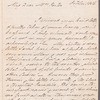 John Johnson to Mrs. Porter, autograph letter signed