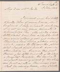 John Johnson to Mrs. Porter, autograph letter signed