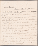 Mary Skinner to Anna Maria Porter, autograph letter signed