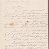 W. H. Neville to Anna Maria Porter, autograph letter signed