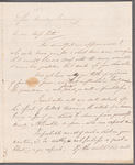 W. H. Neville to Anna Maria Porter, autograph letter signed