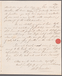 W. H. Neville to Anna Maria Porter, autograph letter signed